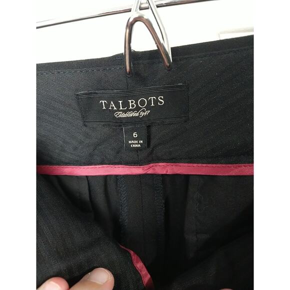 Talbots Woman 6 Trousers Black Signature Slim Straight Pocket Pants - Picture 8 of 12